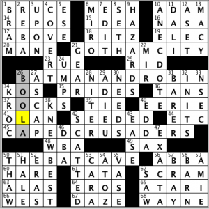 CrosSynergy/Washington Post crossword solution, 07.23.14: "Holy Crime Fighting"