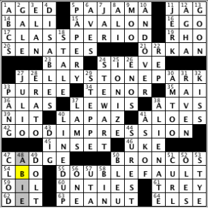 CrosSynergy/Washington Post crossword solution, 07.29.14: "Surrounded by Idiots"