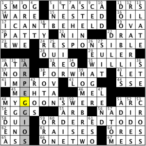 CrosSynergy/Washington Post crossword solution, 07.26.14: "Passing the Buck"