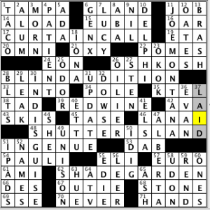 CrosSynergy/Washington Post crossword solution, 07.14.14: "Window Dressing"