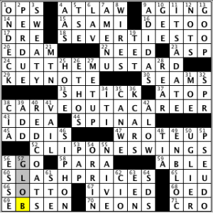 CrosSynergy/Washington Post crossword solution, 07.25.14: "Any Way You Slice It"