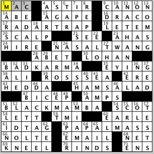 CrosSynergy/Washington Post crossword solution, 08.06.14: "Triple-A-Rated"