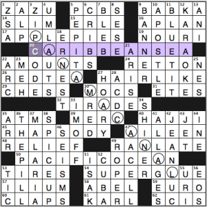 NY Times crossword solution, 8 15 14, no. 0815