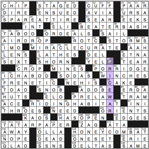 LA Times Sunday crossword solution, 8 24 14 "At Present"