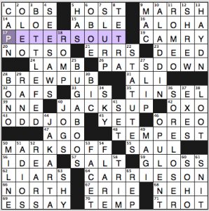 NY Times crossword solution, 8 5 14, no. 0805