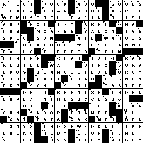 Crooked Crossword 140831 "NO SKILL REQUIRED"