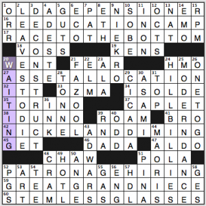 NY Times crossword solution, 9 5 14, no. 0905