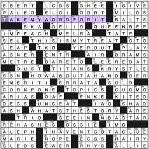 LA Times Sunday crossword solution, 9 28 14 "Ah, Me"