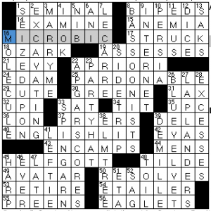 Newsday crossword solution, 9 6 14 "Saturday Stumper"
