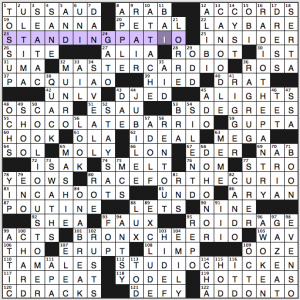 LA Times Sunday crossword solution, 9 7 14 "I Owe You One"