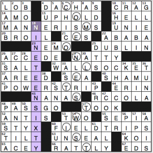 NY Times crossword solution, 9 9 14, no. 0909
