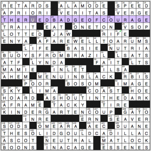 LA Times Sunday crossword solution, 9 14 14 "You Oughta Be in Pictures"