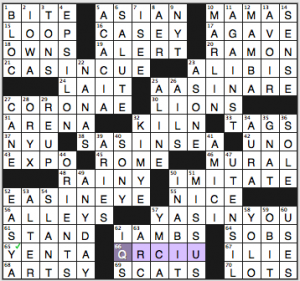 NY Times crossword solution, 9 18 14, no. 0918
