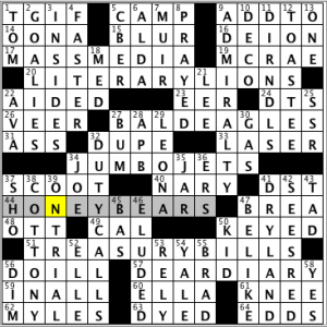 CrosSynergy/Washington Post crossword solution, 09.04.14: "Special Teams"