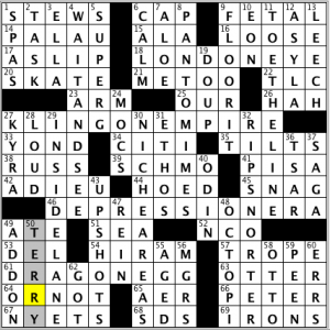 CrosSynergy/Washington Post crossword solution, 09.19.14: "One Across"