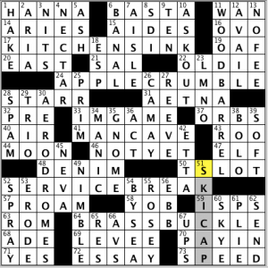 CrosSynergy/Washington Post crossword solution, 09.15.14: "Falling Apart"