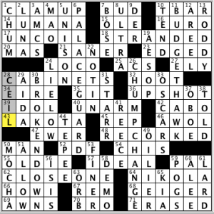 CrosSynergy/Washington Post crossword solution, 09.26.14: "Friends in High Places"