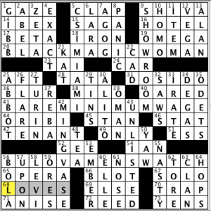 CrosSynergy/Washington Post crossword solution, 09.12.14: "BMW Models"