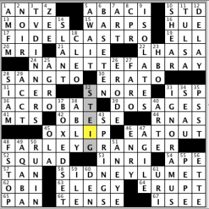 CrosSynergy/Washington Post crossword solution, 10.03.14: "Baseball Closers"