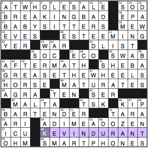 NY Times crossword solution, 10 11 14, no. 1011