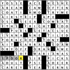 CrosSynergy/Washington Post crossword solution, 10.22.14: "Button Down"