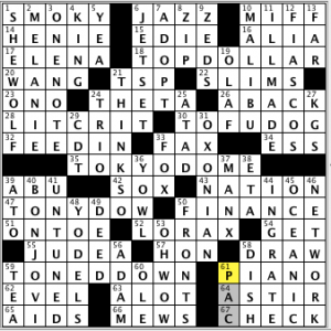 CrosSynergy/Washington Post crossword solution, 11.11.14: "To Do List"