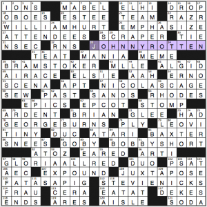 NY Times crossword solution, 11 16  14, "Don't Quit Your Day Job"
