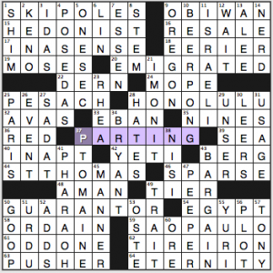 NY Times crossword solution, 11 6 14, no. 1106