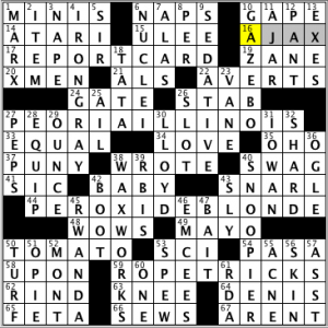 CrosSynergy/Washington Post crossword solution, 11.22.14: "Lariat King"