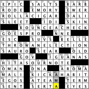 CrosSynergy/Washington Post crossword solution, 11.26.14: "Play Ball"