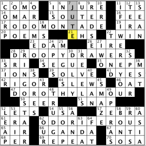 CrosSynergy/Washington Post Crossword solution, 11.04.14: "Revolving Door"