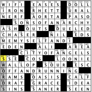 CrosSynergy/Washington Post crossword solution, 11.19.14: "Secret Admirers"