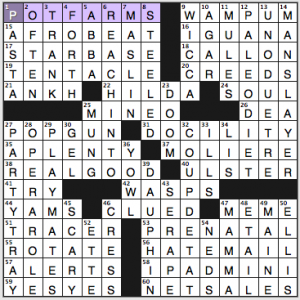 NY Times crossword solution, 12 20 14, no. 1220