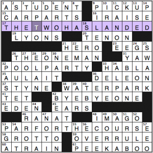 NY Times crossword solution, 1 1 15, no. 0101