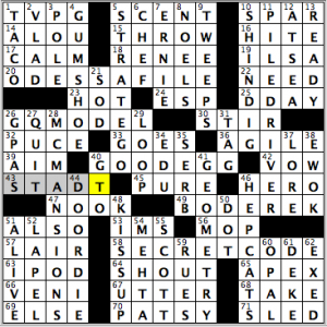 CrosSynergy/Washington Post crossword solution, 12.23.14: "Poetry in Motion"