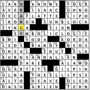 CrosSynergy/Washington Post crossword solution, 12.04.14: "It's a Shoe-In!"