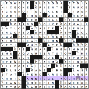 NY Times crossword solution, 1 25 15 "Twist Endings"