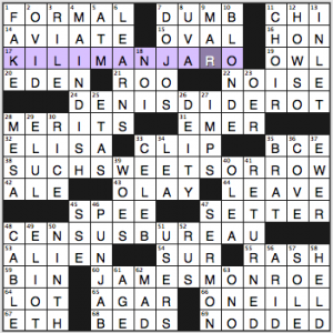 NY Times crossword solution, 1 27 15, no. 0127