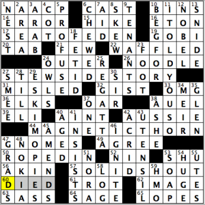 CrosSynergy/Washington Post crossword solution, 01.08.15: "Change of Direction"