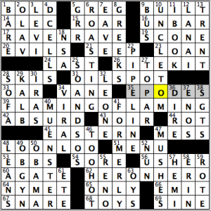 CrosSynergy/Washington Post crossword solution, 01.12.15: "Clipped Tailfeathers"