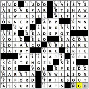 CrosSynergy/Washington Post crossword solution, 01.27.15: "Initial Names"