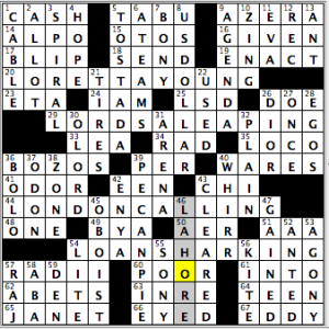 CrosSynergy/Washington Post crossword solution, 01.29.15: "Long Division"