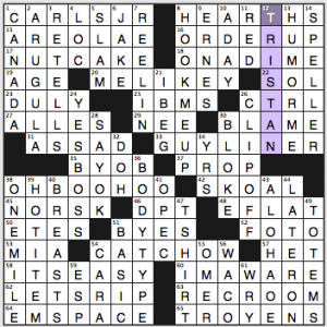 NY Times crossword solution, 1 31 15, no 0131