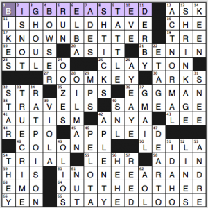 NY Times crossword solution, 2 20 15, no. 0220