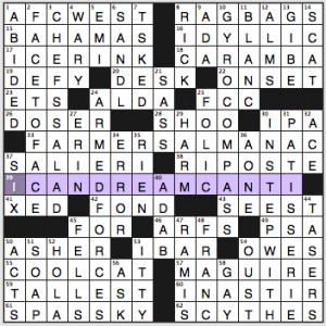 Newsday crossword answers, 2 21 15 "Saturday Stumper"