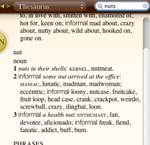 the Mac's thesaurus widget, linked to Oxford references