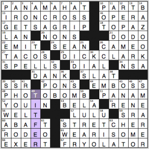 NY Times crossword solution, 2 28 15, no 0228