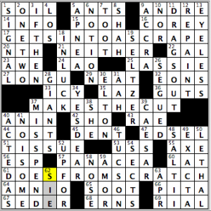CrosSynergy/Washington Post crossword solution, 02.13.15: "Skin Deep"