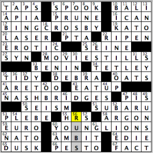CrosSynergy/Washington Post crossword solution, 02.20.15: "Folk Rock Foursome"