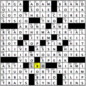 CrosSynergy/Washington Post crossword solution, 02.27.15: "The Road to an A"